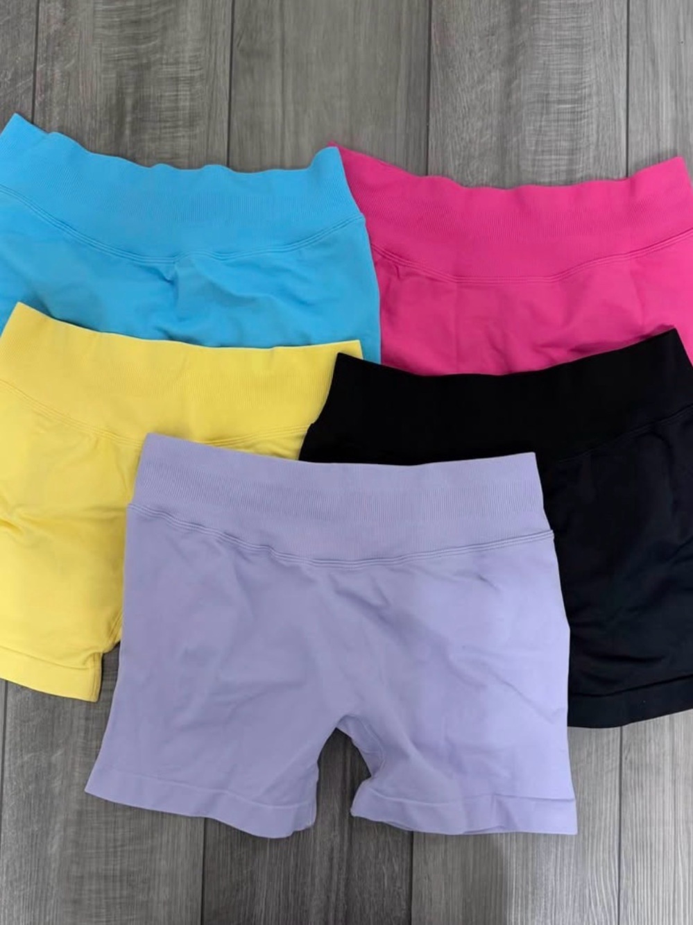 Everyday Seamless Bike Shorts — Pink, Blue, Yellow, Black, Lavender